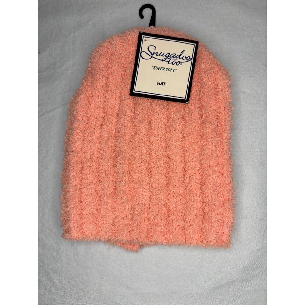 Snugadoo Too New Super Soft Hat Girls Pink Stretch Ribbed One Size Warm